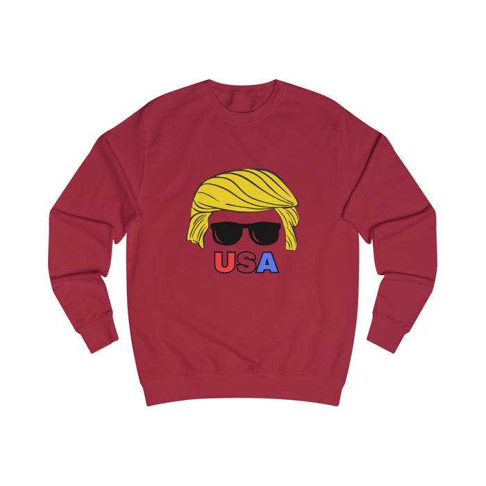 Trump USA Inspired Unisex Sweatshirt with Sunglasses Design
