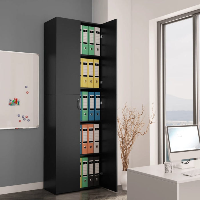 Office Cabinet White 23.6"x12.6"x74.8" Chipboard