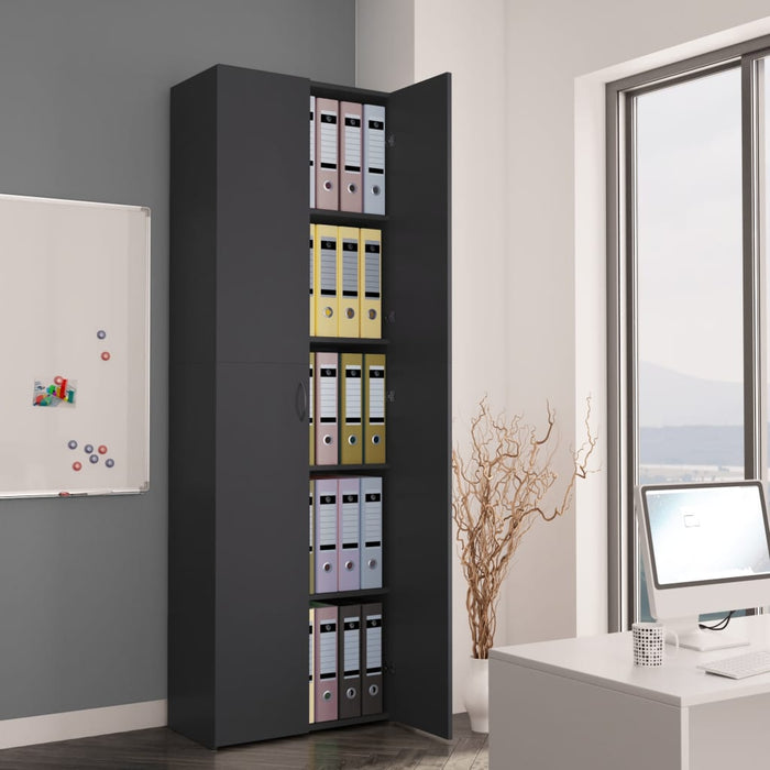 Office Cabinet White 23.6"x12.6"x74.8" Chipboard