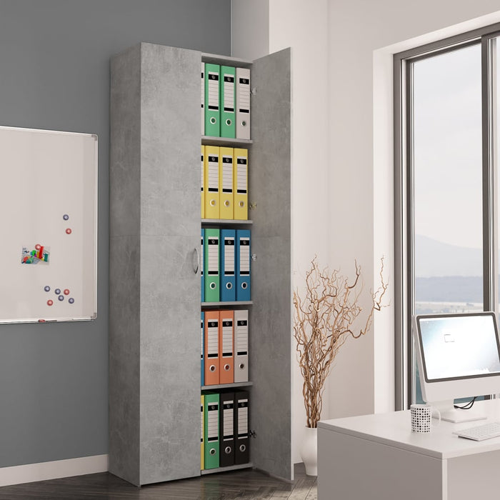 Office Cabinet White 23.6"x12.6"x74.8" Chipboard