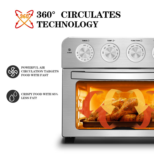 Geek Chef Stainless Steel Air Fryer Toaster Oven Countertop Oven