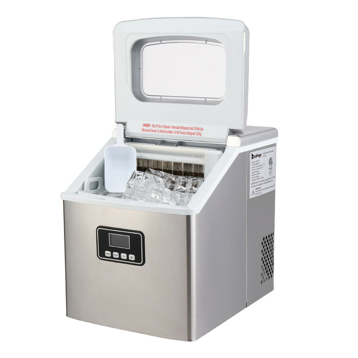Stainless Steel Ice Maker 120W/40Lbs/115V/60Hz