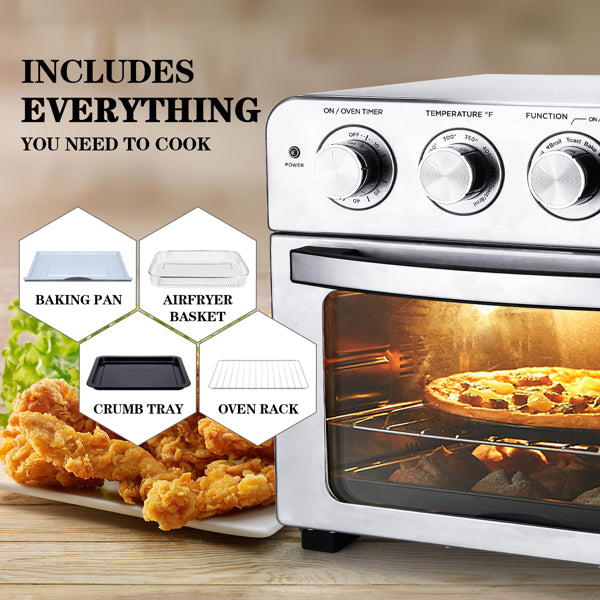 Geek Chef Stainless Steel Air Fryer Toaster Oven Countertop Oven