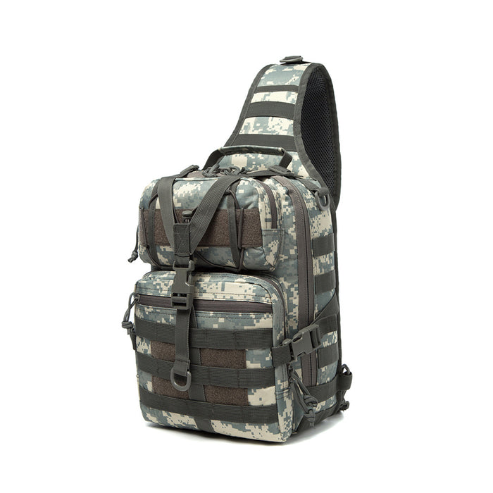 Tactical EDC Sling Bag Pack, Military Rover Shoulder Molle Backpack, with USA Flag Patch