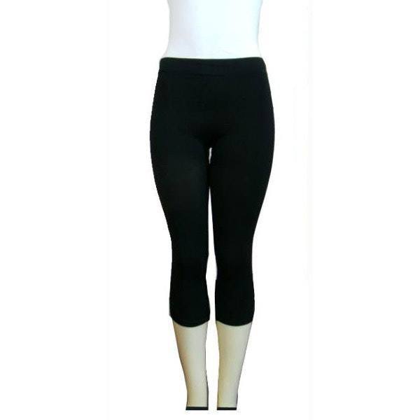 Seamless ' Plain Capri Legging-Black Case Pack 3