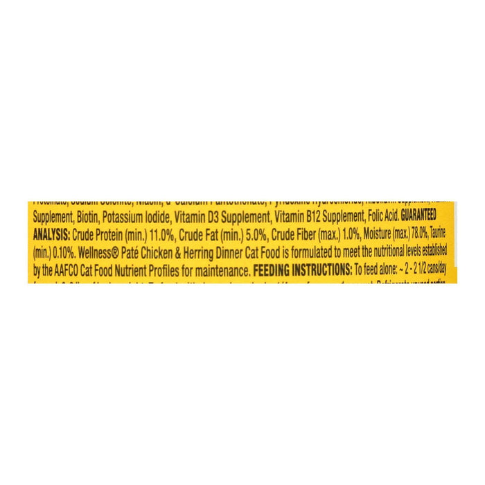 Wellness Pet Products Cat Food - Chicken and Herring - Case of 24 - 3 oz.