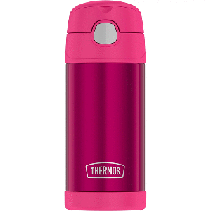 Thermos FUNtainer® Stainless Steel Insulated Pink Water Bottle w/Straw - 12oz