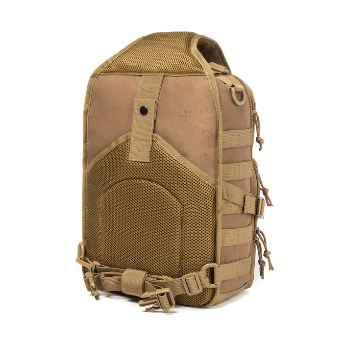 Tactical EDC Sling Bag Pack, Military Rover Shoulder Molle Backpack, with USA Flag Patch