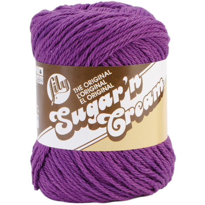 Lily Sugar'n Cream Yarn - Solids-Black Currant