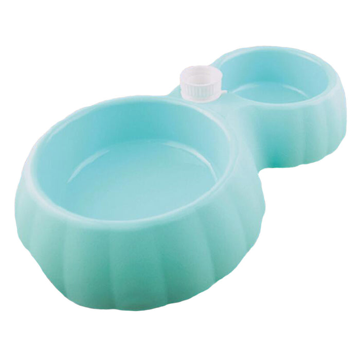 Automatic Add Water Double Pet Bowls Dog Bowls Cat Bowls Pet Supplies - Blue