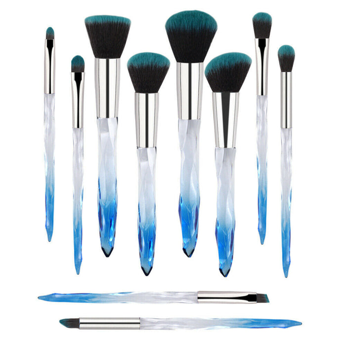 10pcs professional makeup brush with crystal handle foundation brush hot sale  US