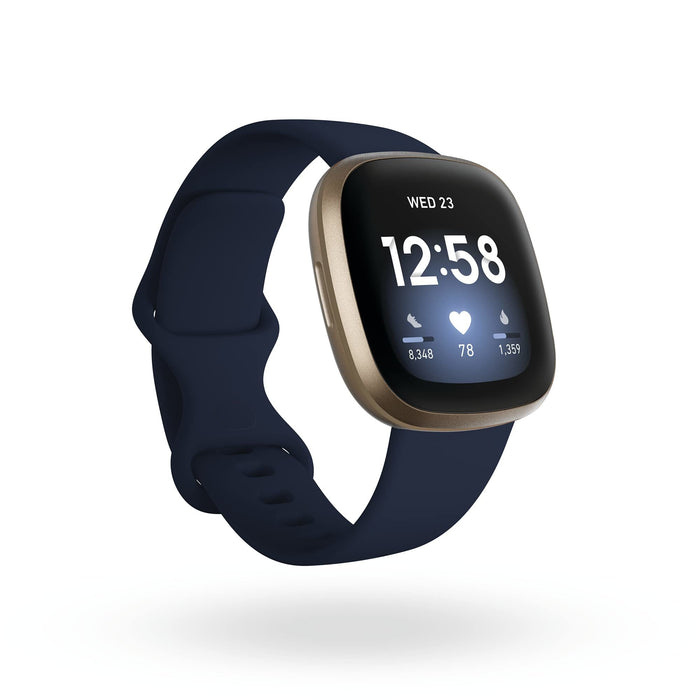 Fitbit Versa 3 Health & Fitness Smartwatch with GPS, 24/7 Heart Rate, Alexa Built-in, 6+ Days Battery, Black/Black, One Size (S & L Bands Included)