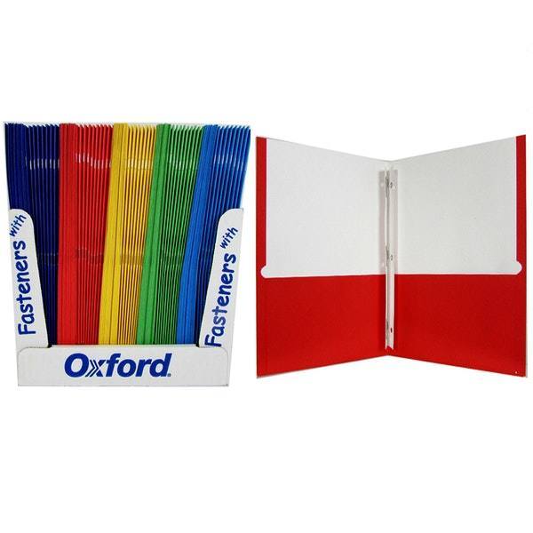 Paper 2 Pocket Folder with Prongs Made in USA - 8.5" x 11" Case Pack 100