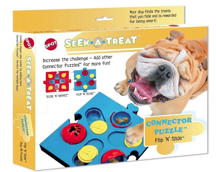 Spot Seek-A-Treat Flip 'N Slide Connector Puzzle Interactive Dog Treat and Toy Puzzle 1 count