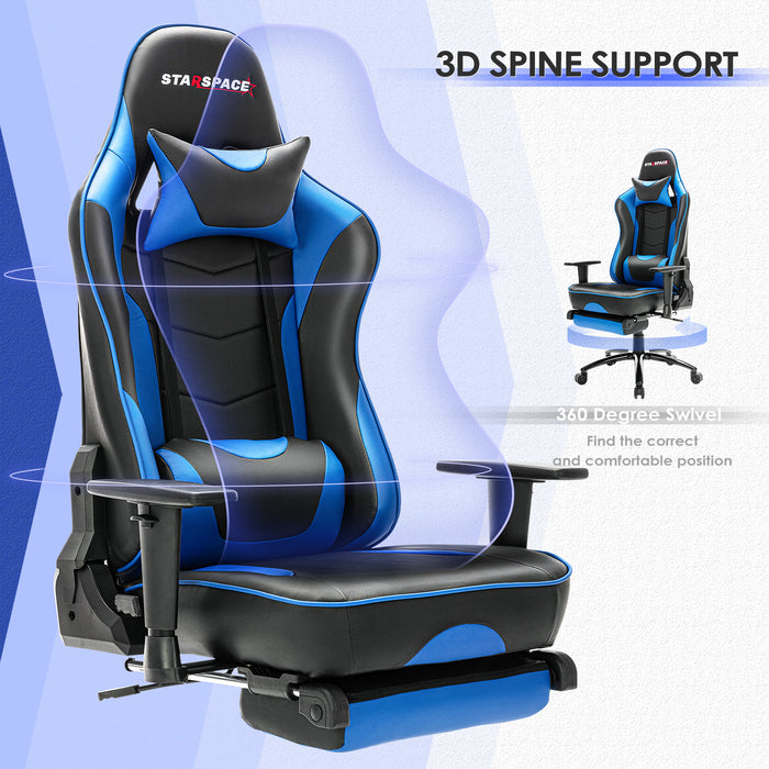Free Shipping High-Back Reclining Ergonomic Gaming Chair with Adjustable Armrest