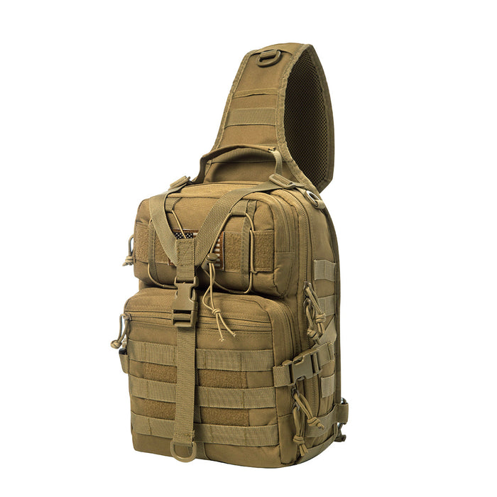 Tactical EDC Sling Bag Pack, Military Rover Shoulder Molle Backpack, with USA Flag Patch
