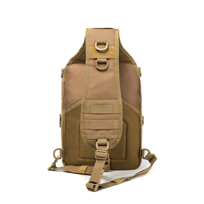 Tactical EDC Sling Bag Pack, Military Rover Shoulder Molle Backpack, with USA Flag Patch