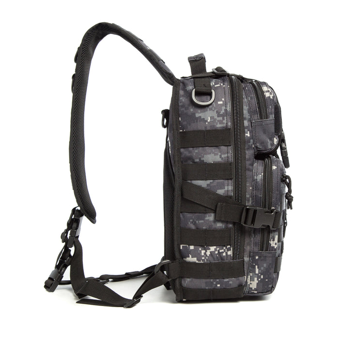 Tactical EDC Sling Bag Pack, Military Rover Shoulder Molle Backpack, with USA Flag Patch