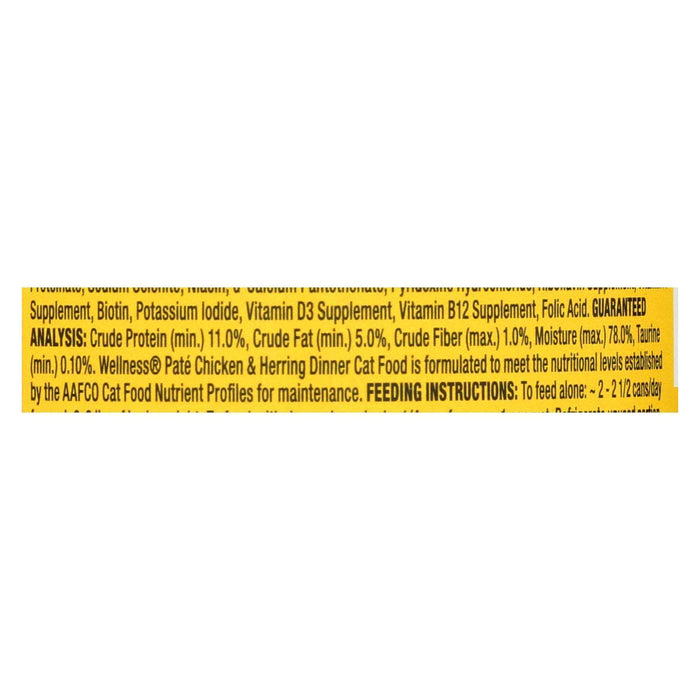 Wellness Pet Products Cat Food - Chicken and Herring - Case of 24 - 3 oz.
