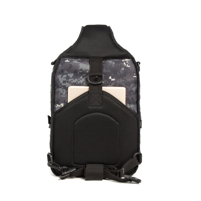 Tactical EDC Sling Bag Pack, Military Rover Shoulder Molle Backpack, with USA Flag Patch