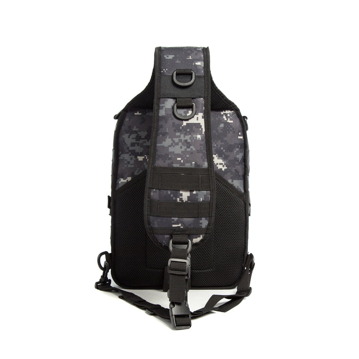 Tactical EDC Sling Bag Pack, Military Rover Shoulder Molle Backpack, with USA Flag Patch