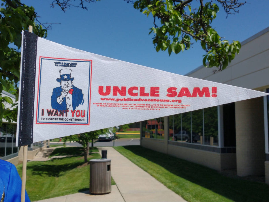 Uncle Sam Alito Restore the Constitution Pennant (8X18 in)