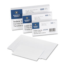 DDI 974337 Business Source Index Cards Plain 90lb. 5"x8"