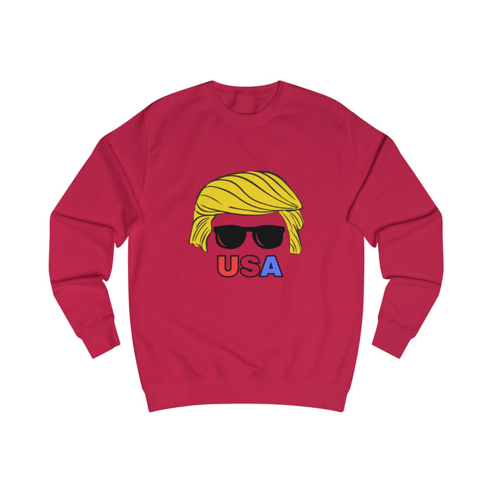 Trump USA Inspired Unisex Sweatshirt with Sunglasses Design