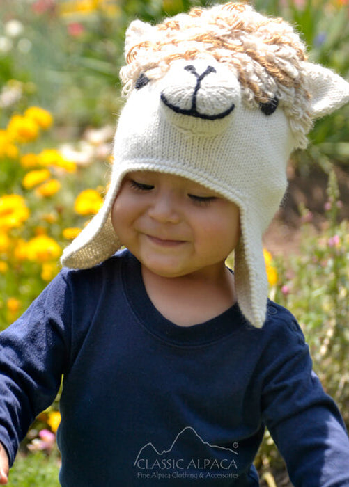 Alpaca Hat with Ear Flaps-Kids