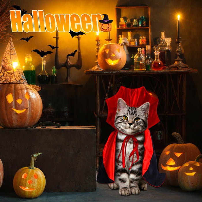 Halloween Pet Cape Costume Cat Vampire Cloak