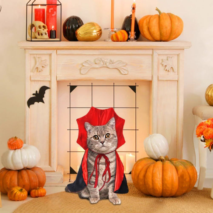 Halloween Pet Cape Costume Cat Vampire Cloak