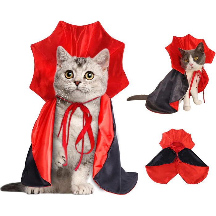 Halloween Pet Cape Costume Cat Vampire Cloak