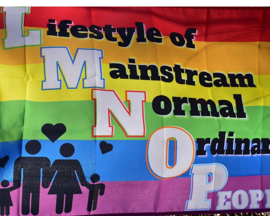 Lifestyle of Mainstream Normal Ordinary People (Reclaim the Rainbow) Flag (3X2 ft)