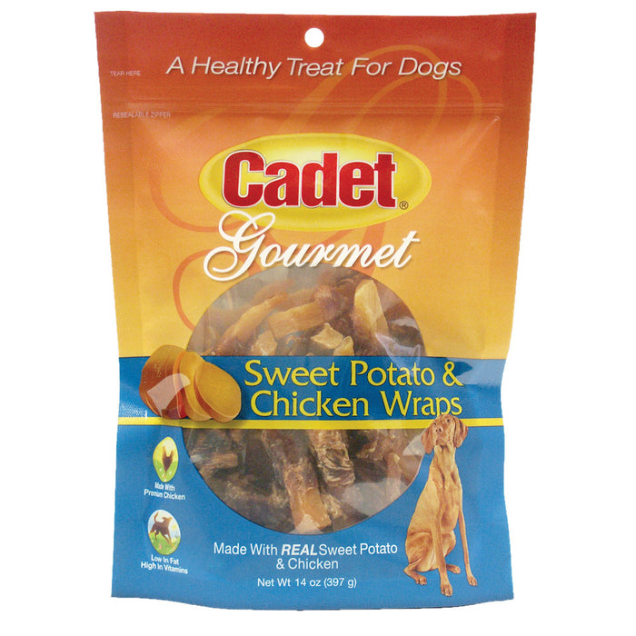 Premium Gourmet Chicken and Sweet Potato Wraps Treats 14 ounces