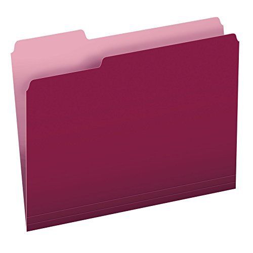 Esselte Corporation PFX152 1-3 BUR Pendaflex Two-Tone Color File Folde