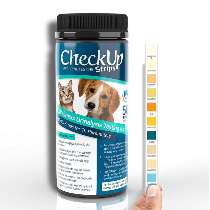 CheckUp 10-in-1 Dog and Cat Urine Testing Strips 50 count