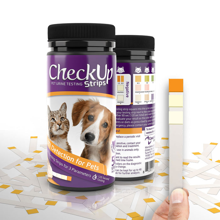 CheckUp Dog and Cat Urine Testing Strips for Detection of UTI 50 count