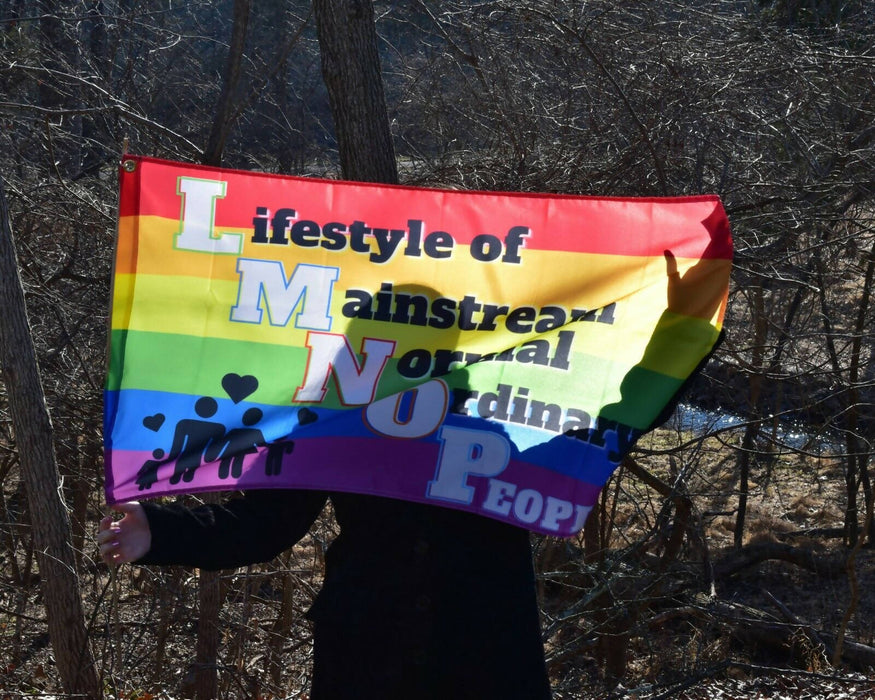 Lifestyle of Mainstream Normal Ordinary People (Reclaim the Rainbow) Flag (3X2 ft)