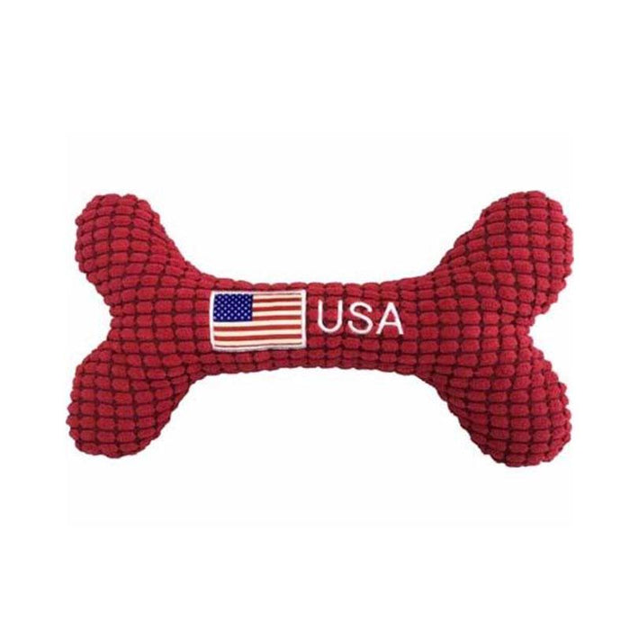 USA Patriotic Bone Dog Toy