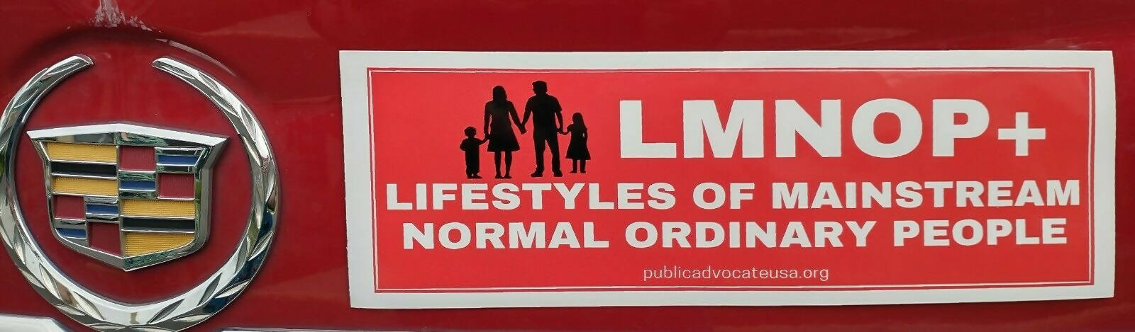 Lifestyle of Mainstream Normal Ordinary People Bumper Sticker (4X11 in)