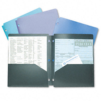 Acco 40023 Snapper Twin Pocket Poly Folder  8-1/2 x 11  Assorted Color