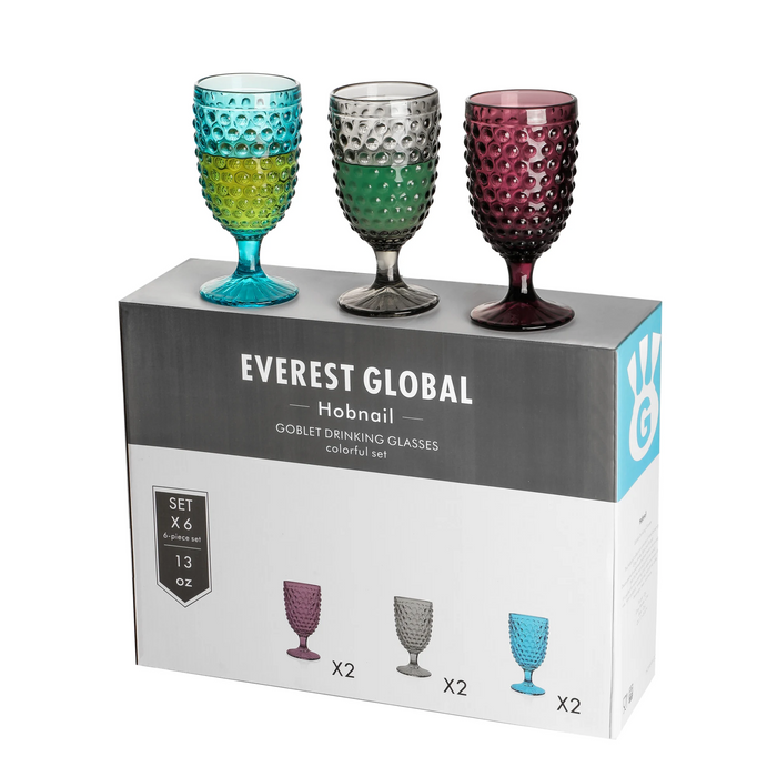 6PCS Glass Beverage Goblets set