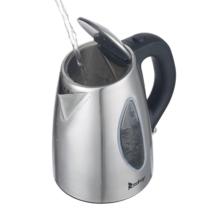 Stainless Steel Electric Kettle with Water Window 1500W 1.8L