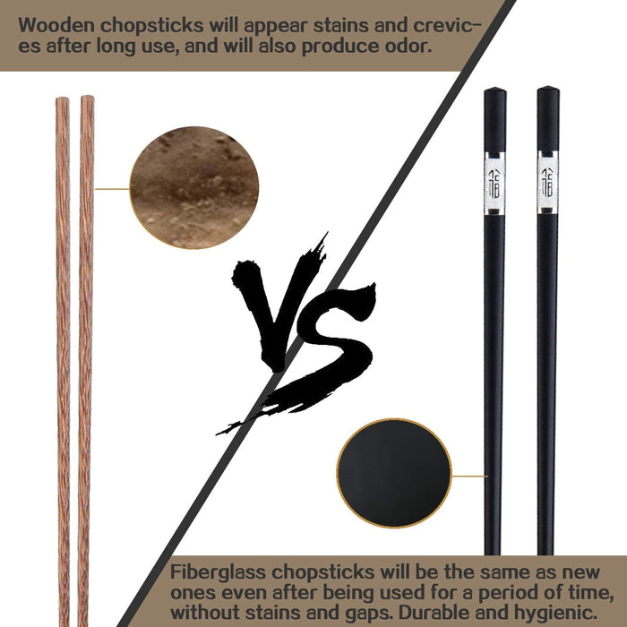 Non-Slip Durable Chopsticks 12 Pairs Reusable