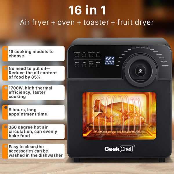 Geek Chef Mini Air Fryer Oven Toaster Convection Oven