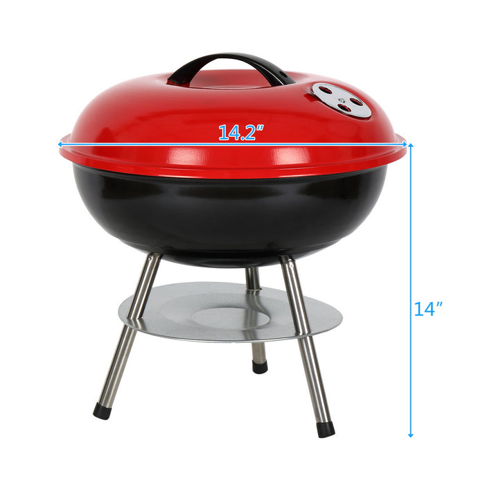 Portable 14 inch BBQ Grill Outdoor Barbecue Stove