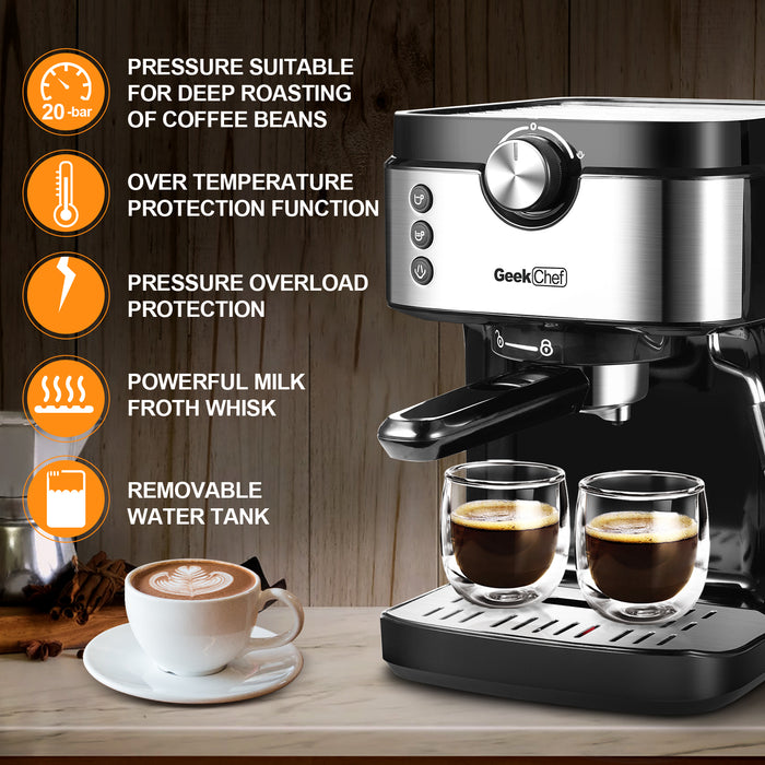 Espresso Machine 20 Bar Coffee Maker Machine