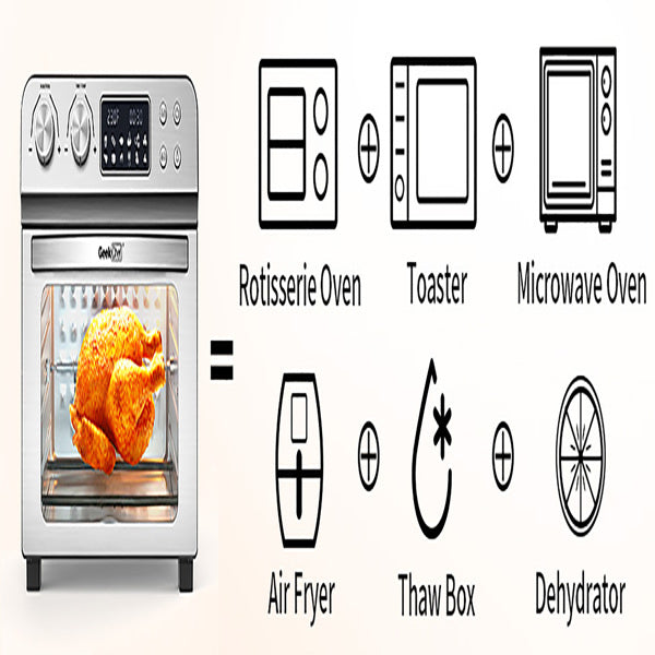 16-in-1 Air Fryer Toaster Oven Combo Dehydrator Oil-Free