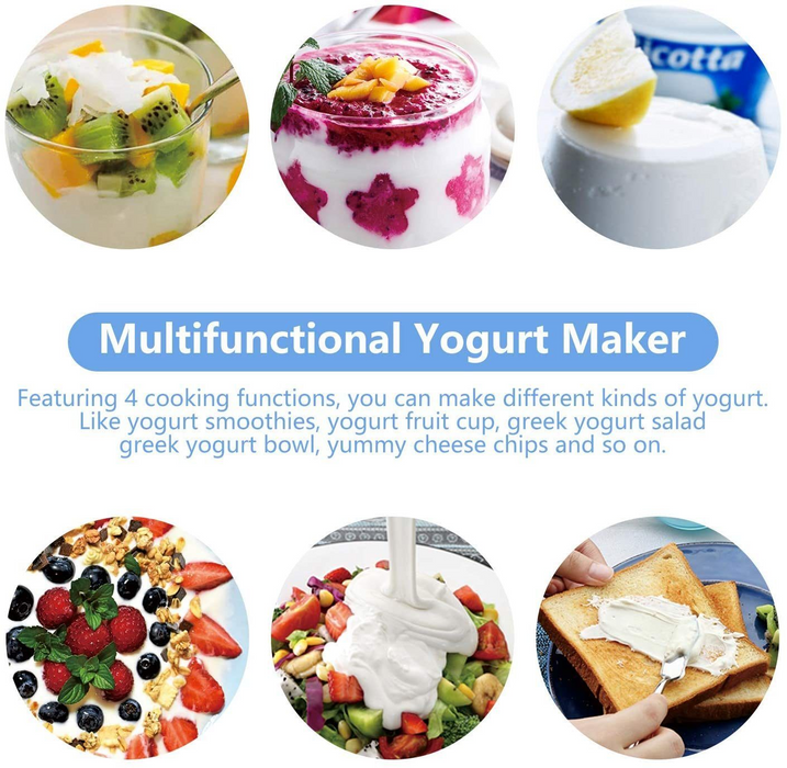 Bear Greek Yogurt Maker with Stainless Steel Inner Pot Timer Control