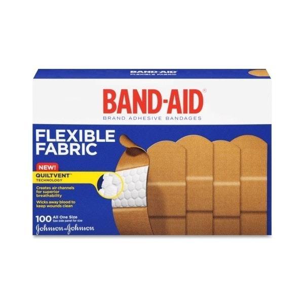 Band-Aid Adhesive Flexible Fabric Bandages 1" 100 Count Case Pack 3